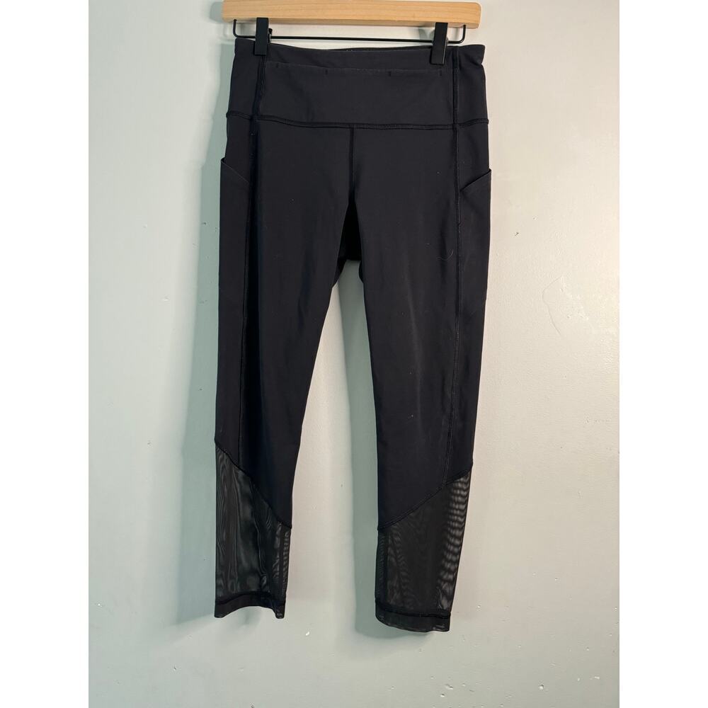 Lululemon black crop leggings size 6